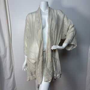 Johnny Was Cream Boho Kimono